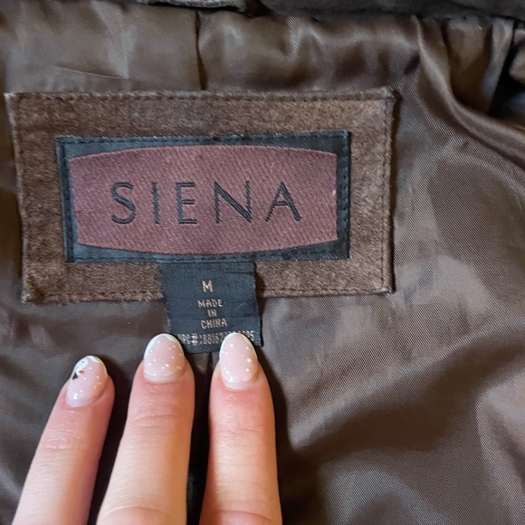 Brown Leather Suede Jacket - Picture 3 of 7